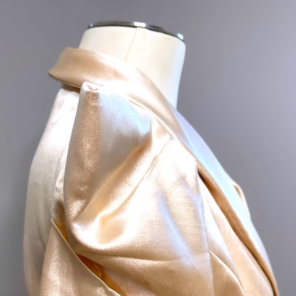 Puffy Sleeves Champagne Mini Dress perfect for ANY Party! - Picture 4 of 11